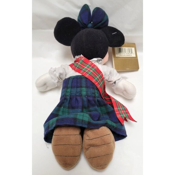 Vintage Disney Store Highland Minnie Mouse 9" Beanbag Plush Doll Tag NOS - Lot A - Picture 12 of 13